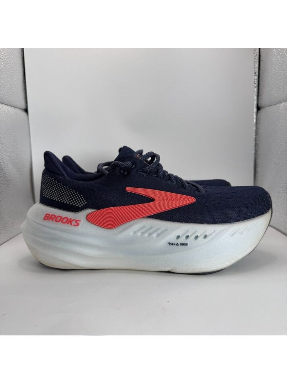 Brooks Glycerin Max Womens Running Shoes Navy/Red Size 7.5 Cushioned DNA Sole